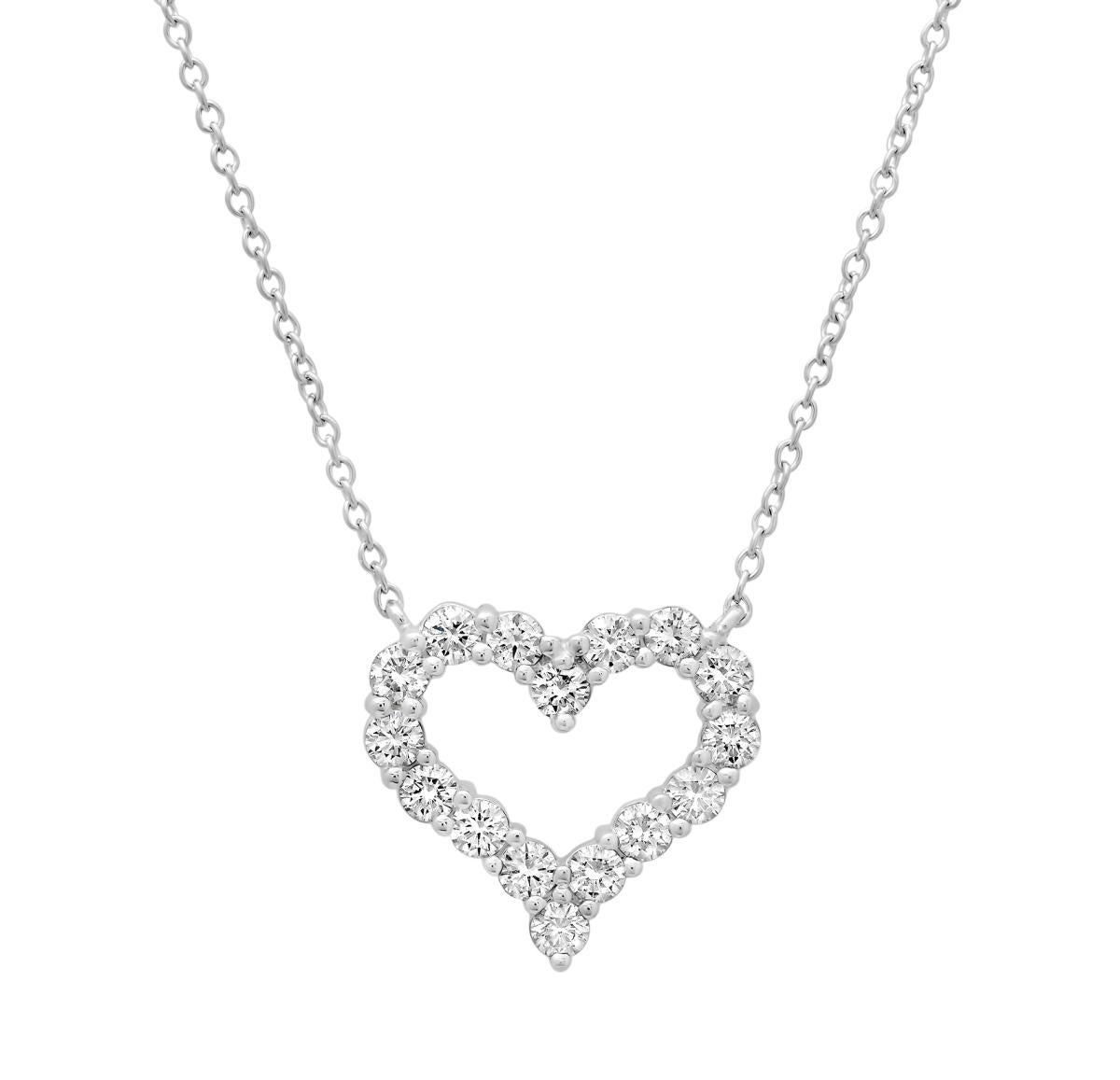 diamond heart pendant tiffany