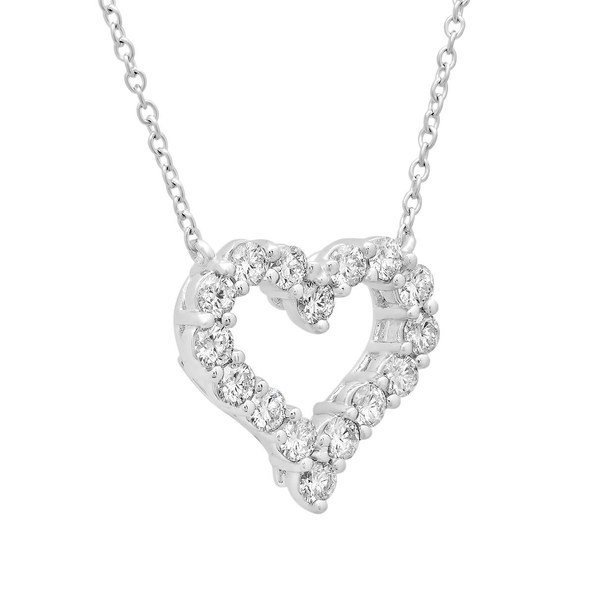 tiffany diamond heart necklace