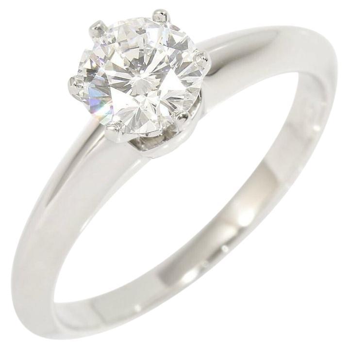Tiffany & Co. Platin .56 Karat Diamant Verlobungsring 5,25 mit Zertifikat