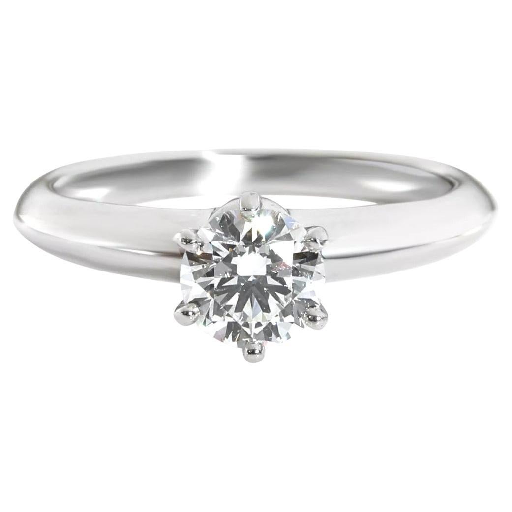 TIFFANY 
Co. Platinum .59ct Diamond Engagement Ring 5 For Sale