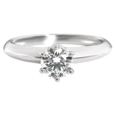 TIFFANY 
Co. Platinum .59ct Diamond Engagement Ring 5