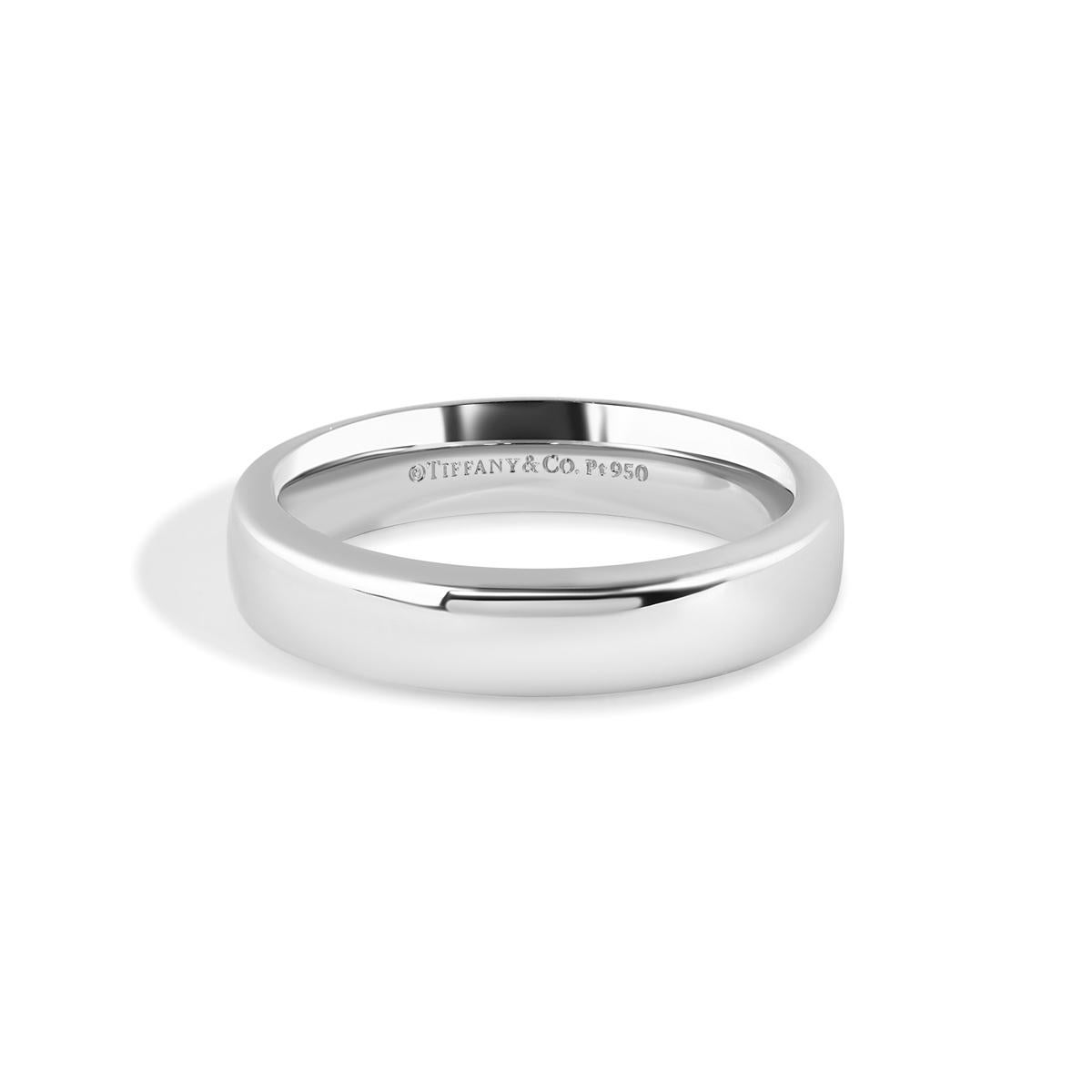 TIFFANY & Co. Anneau de mariage en platine 5mm 9 Unisexe en vente