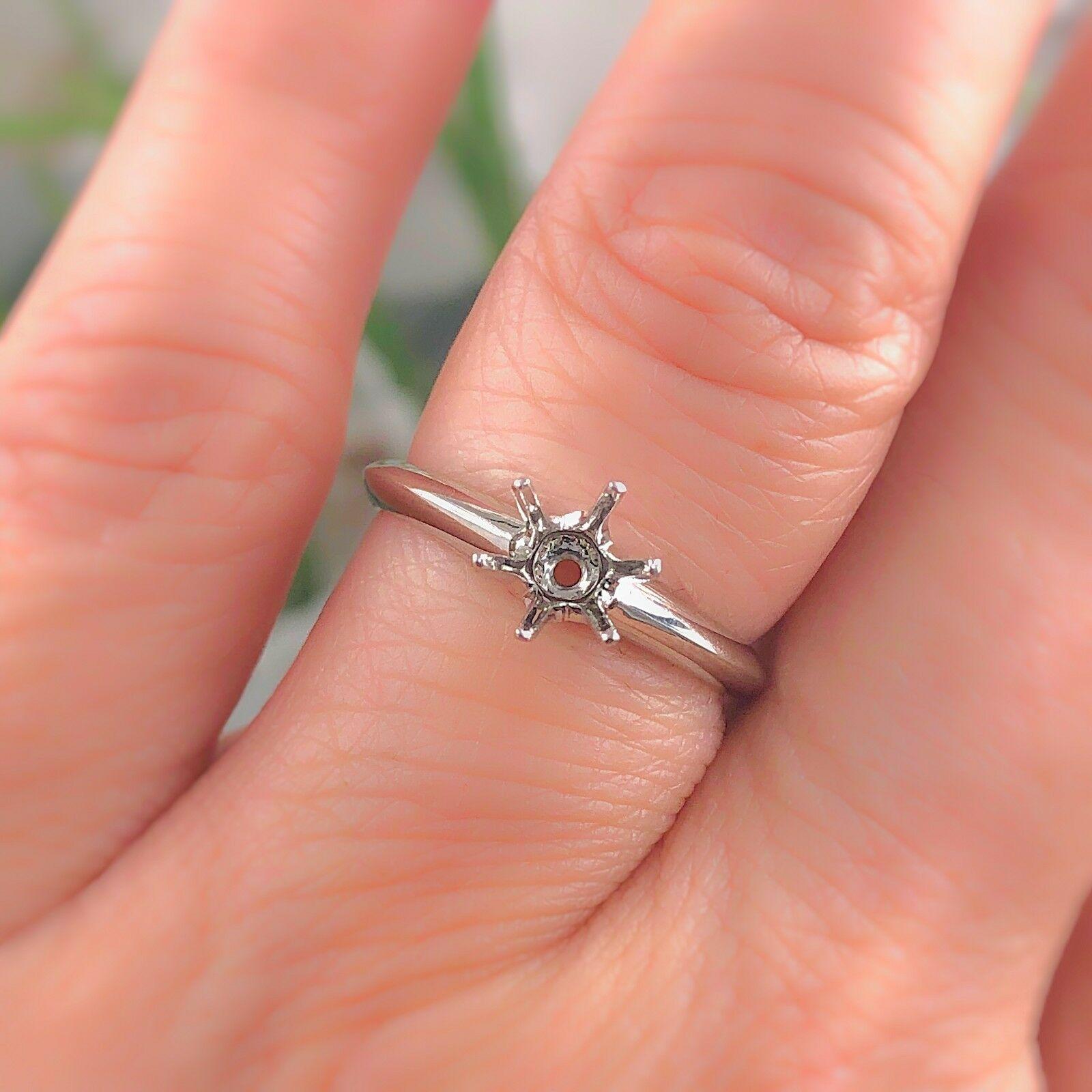 Women's Tiffany & Co. Platinum 6 Prong Solitaire Setting Semi Mount Ring