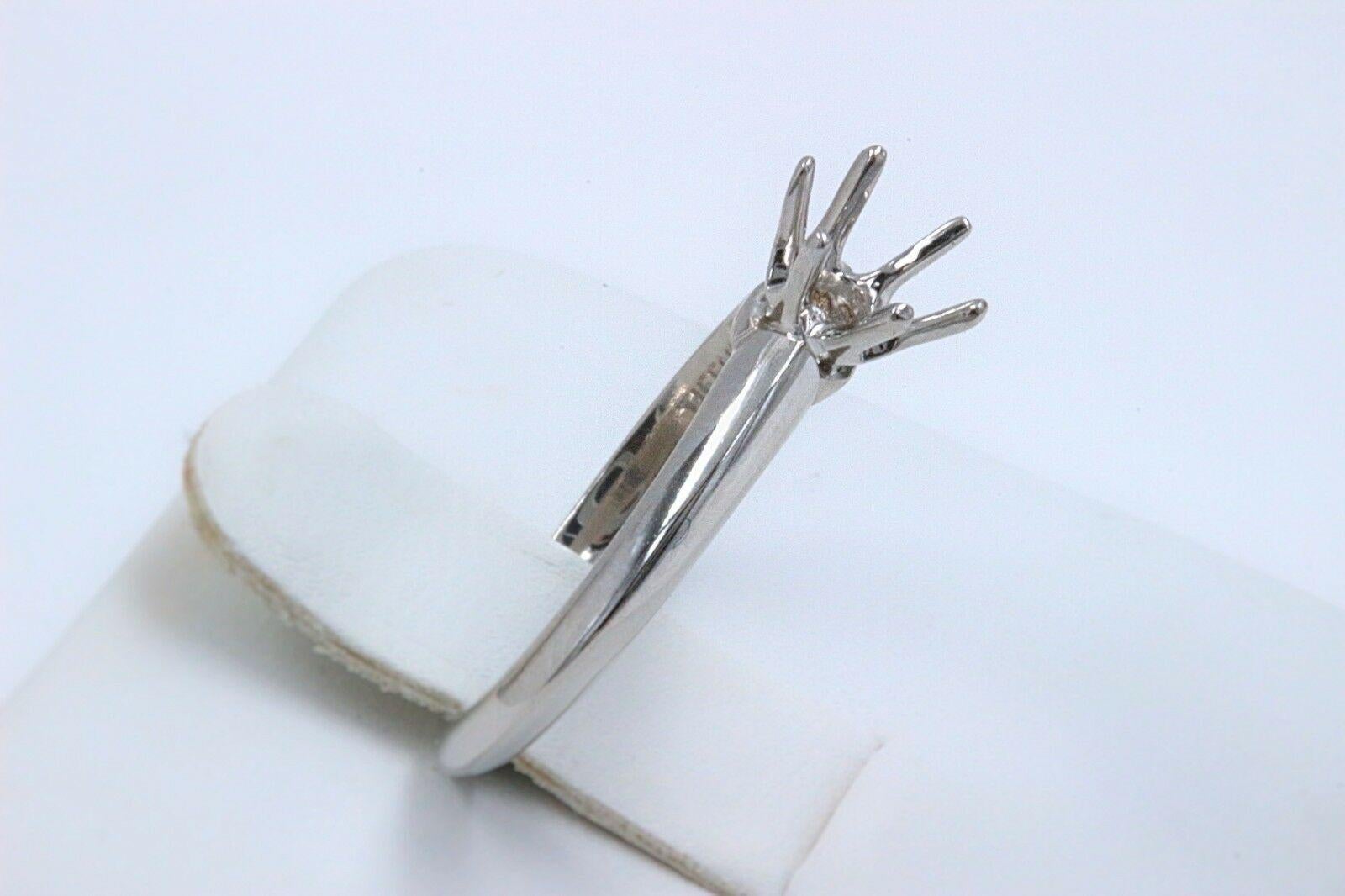 Tiffany & Co. Platinum 6 Prong Solitaire Setting Semi Mount Ring 2