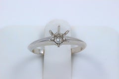 Tiffany & Co. Platinum 6 Prong Solitaire Setting Semi Mount Ring