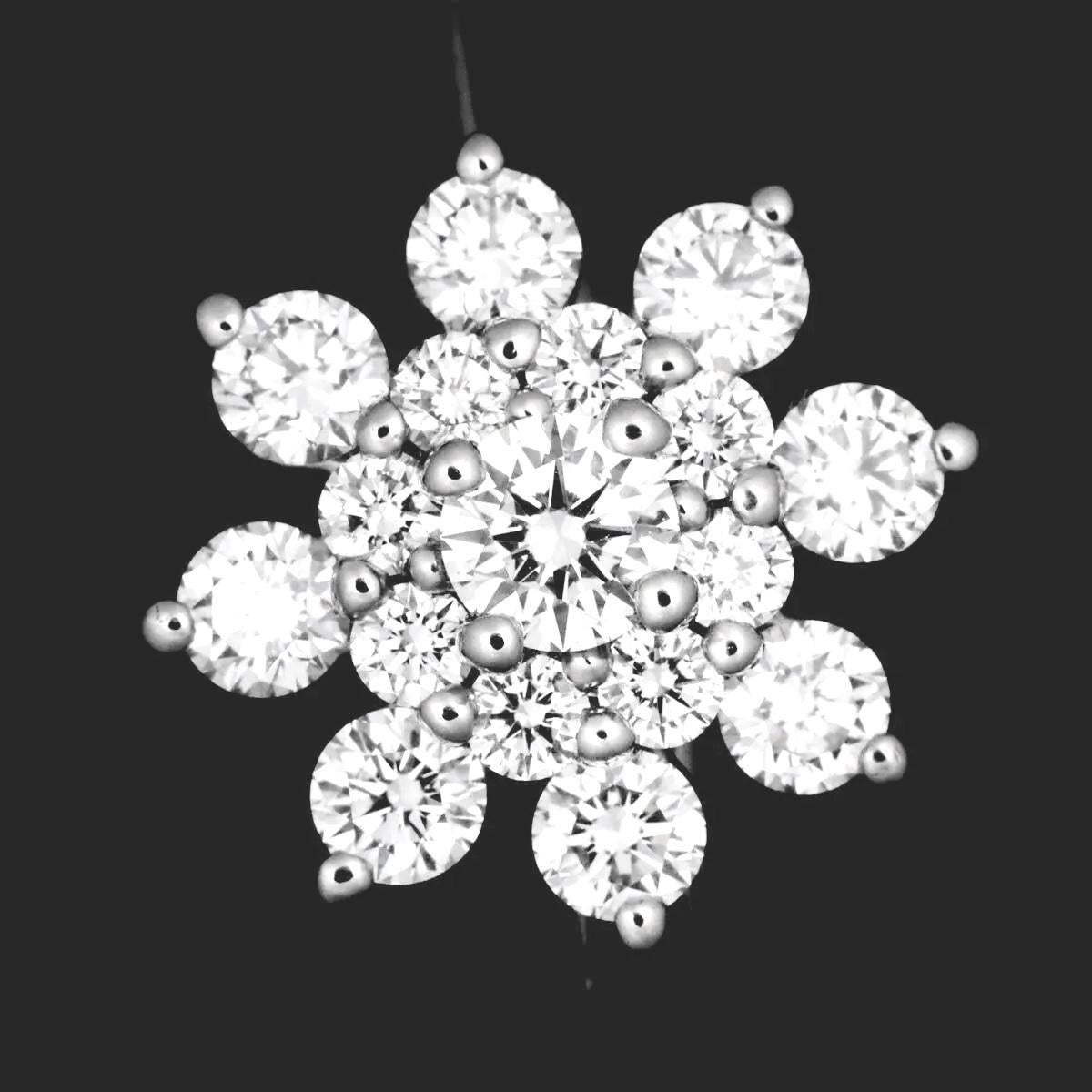 Women's TIFFANY & Co. Platinum .60ct Diamond Flower Ring 5