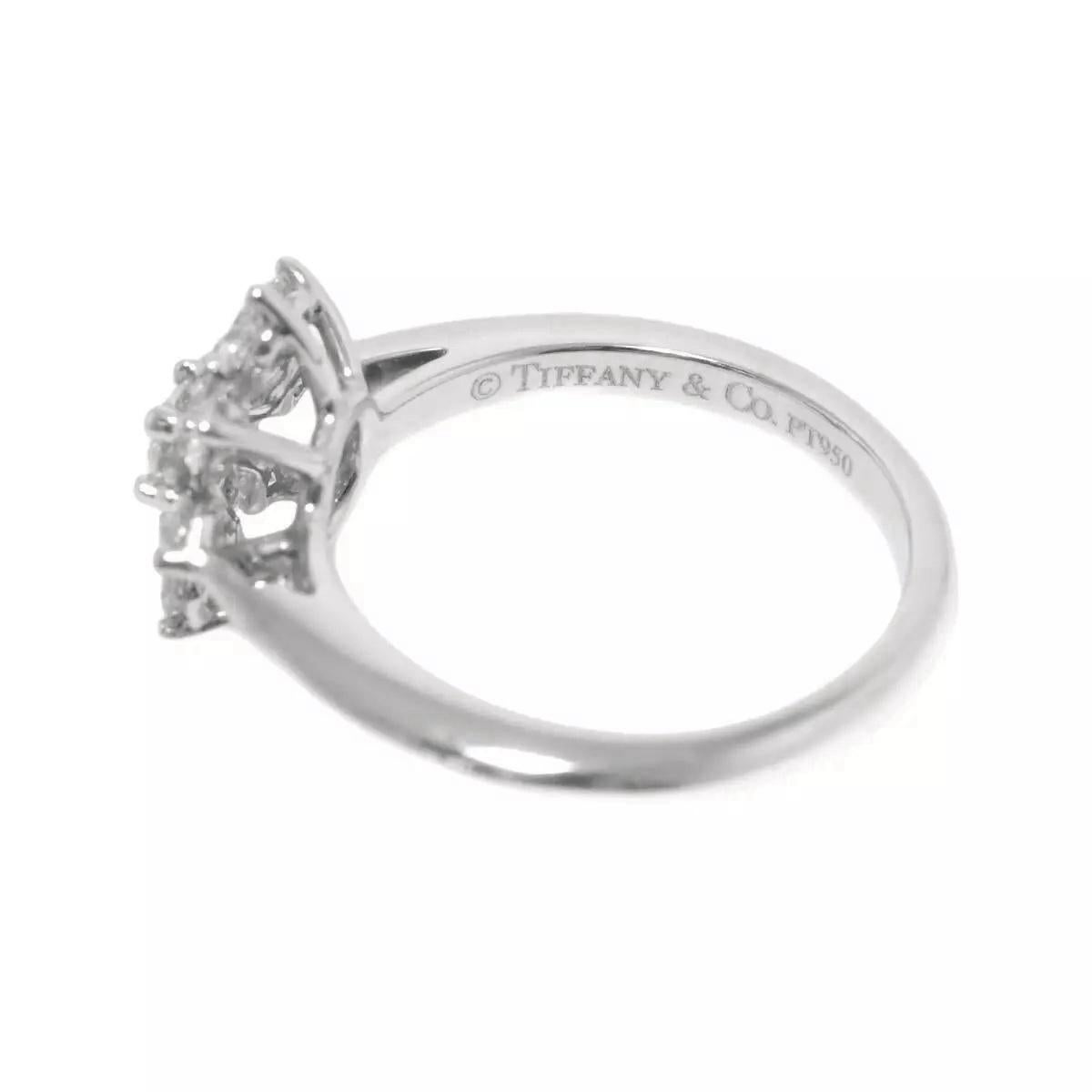TIFFANY & Co. Platinum .60ct Diamond Flower Ring 5 1