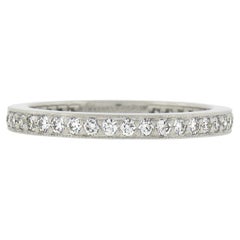 Tiffany & Co. Platinum .60ct Pave Set Diamond Eternity Stack Wedding Band Ring