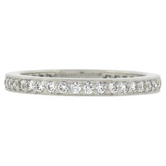 Tiffany & Co. Platinum .60ct Pave Set Diamond Eternity Stack Wedding Band Ring