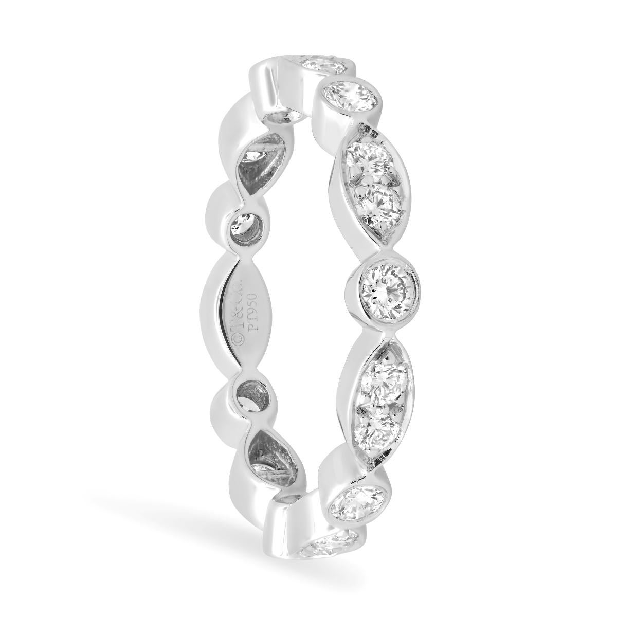 De las mujeres TIFFANY & Co. Anillo Jazz Platino .62ct Diamante 5.5 Nuevo en venta