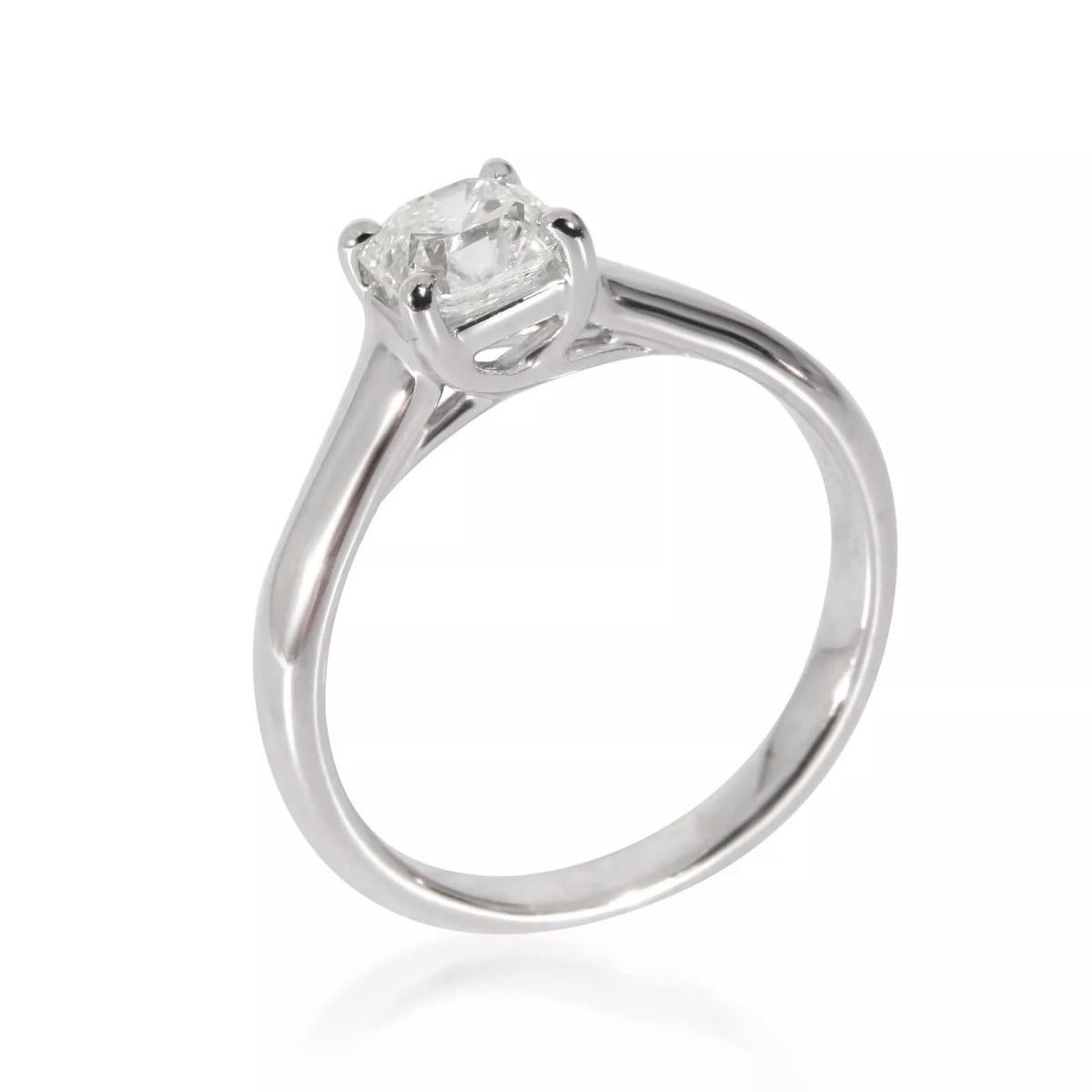 TIFFANY & Co. Platin .63 Karat Lucida Diamant Verlobungsring 6 Damen