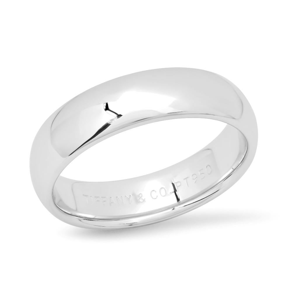TIFFANY & Co. Alianza de Platino 6mm Confort 11 Hombre en Nuevo Estado en Los Angeles, CA