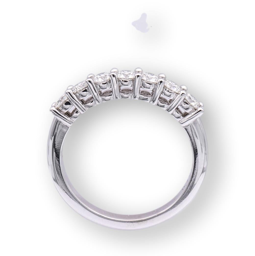 Modern Tiffany & Co. Platinum 7 Stone Embrace Half Circle Diamond Wedding Band Rin