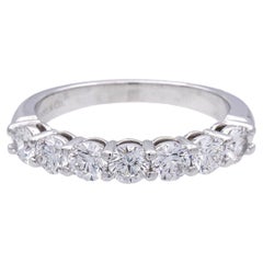 Tiffany & Co. Platin 7 Stein Forever Halbkreis .91 Karat Diamant-Ring 3,5 mm