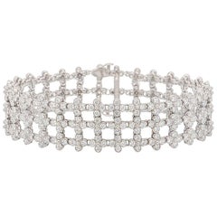 Tiffany & Co. Platinum 7.00 Carats Diamonds Lace Bracelet 