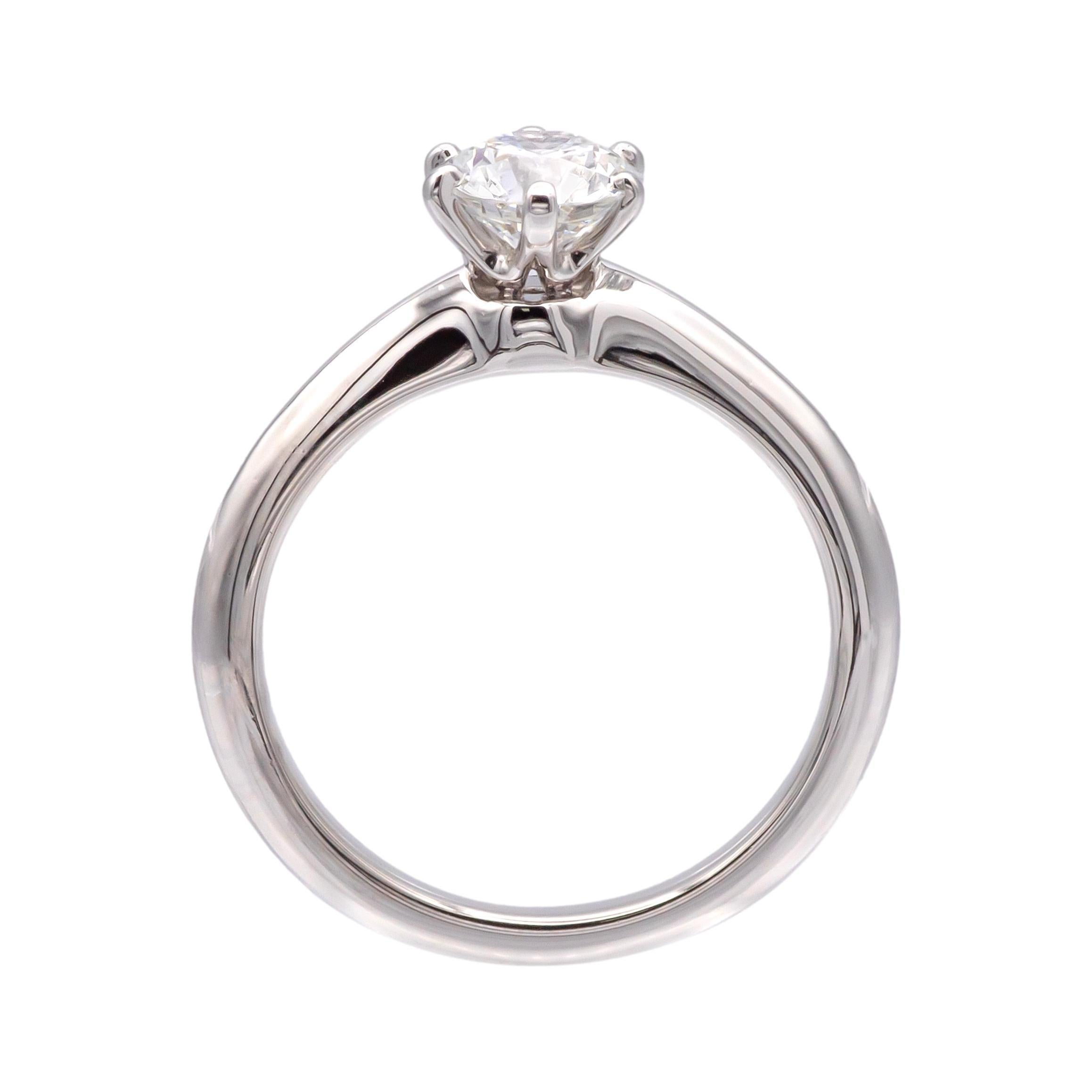 Women's Tiffany & Co Platinum .74ct Diamond Solitaire Engagement Ring H VS2