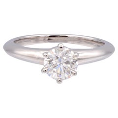 Tiffany & Co Platinum .74ct Diamond Solitaire Engagement Ring H VS2