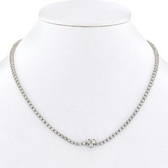 Tiffany & Co. Platinum 8 Carat Bezel Set Diamond Necklace