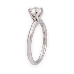 Tiffany & Co. Platinum .90 ct H-VS1 Diamond Solitaire Classic Engagement Ring