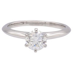 Tiffany & Co. Platinum .90 ct H-VS1 Diamond Solitaire Classic Engagement Ring