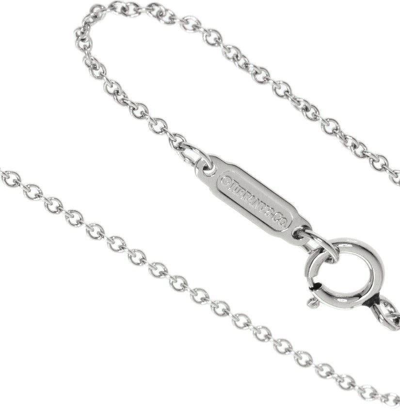TIFFANY & Co. Platinum .93ct Diamond Open Circle Pendant Necklace For Sale 3