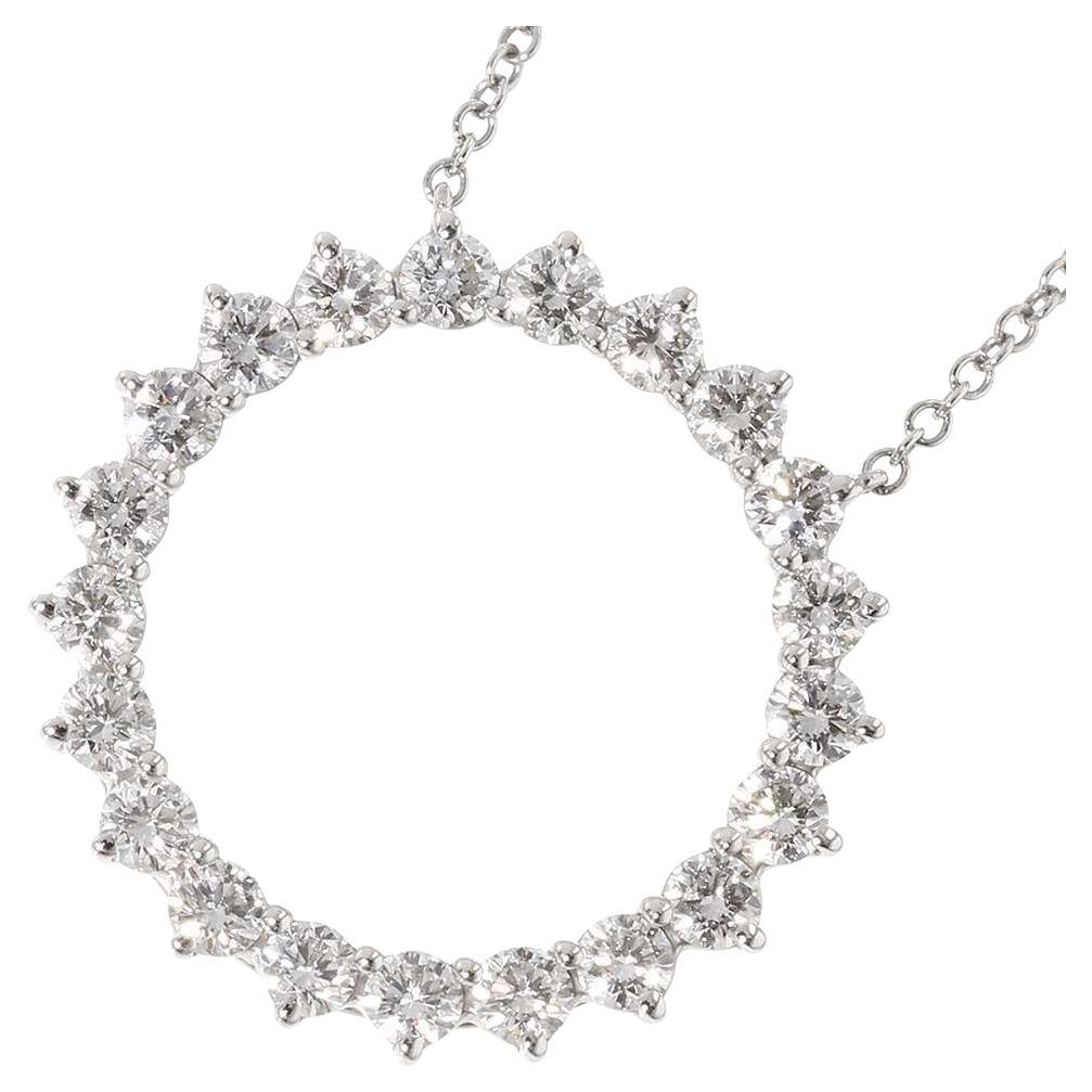 TIFFANY & Co. Collar Colgante Círculo Abierto Platino .93ct Diamantes