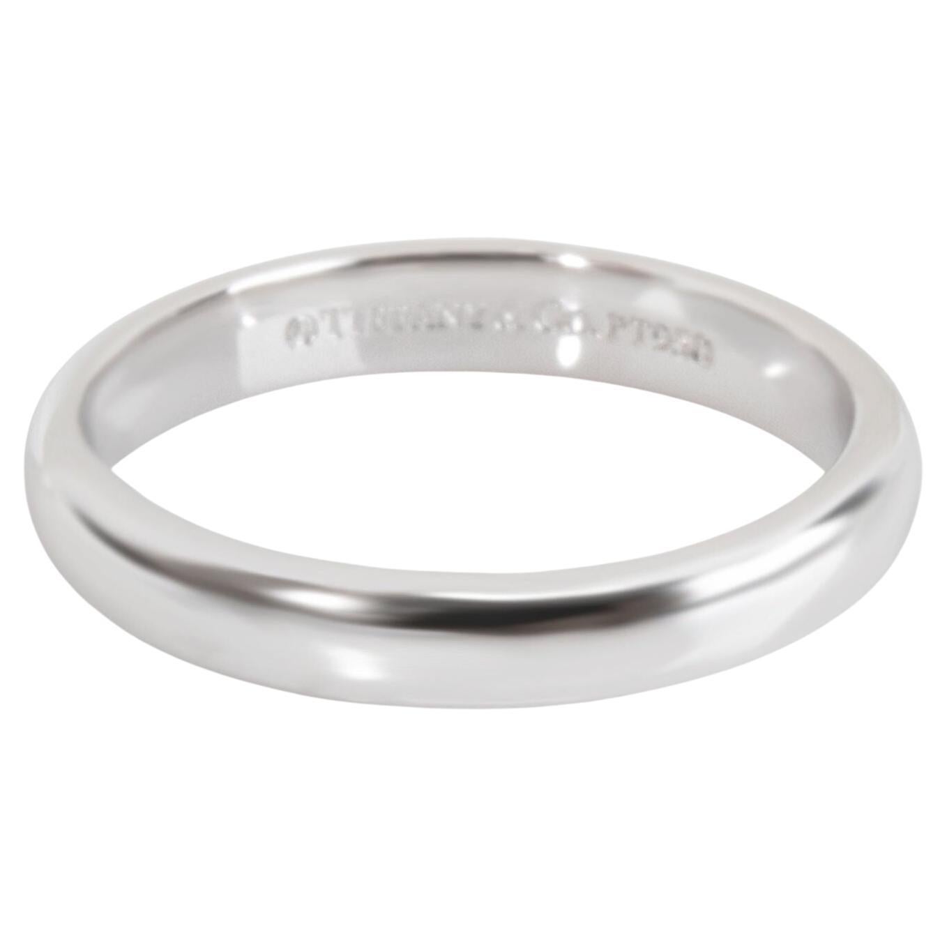Tiffany & co platinum 950 3mm ring size 8.5 For Sale