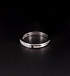 TIFFANY & Co. Platinum 950 Diamond 2.2mm Wedding Band Size 5