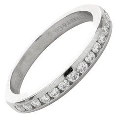 Tiffany & Co. Platinum and 0.30cttw Round Diamond Semi-Eternity Band
