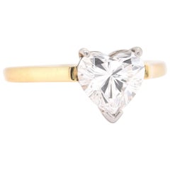 Tiffany & Co Platinum and 18 Karat Yellow Gold Heart Cut Diamond Engagement Ring