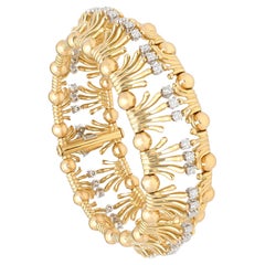Tiffany & Co. Platinum and 18K, diamond "Hands" Jean Schlumberger bracelet