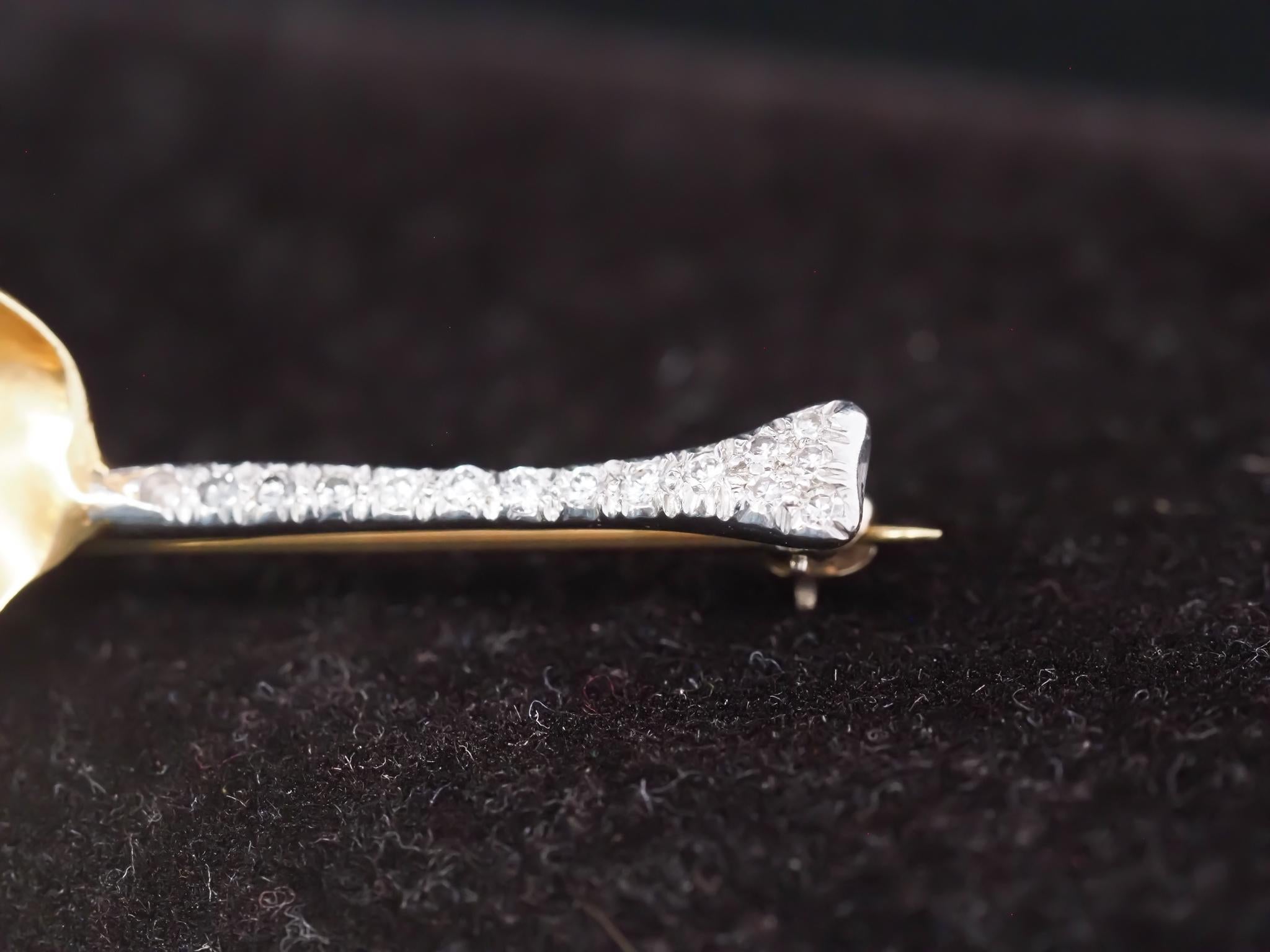 Tiffany & Co. Platinum and 18K Gold Ginko Leaf Brooch Pin For Sale 4