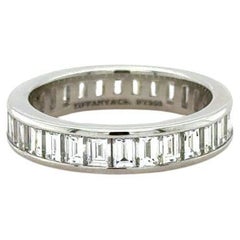 Tiffany & Co., Platinum and 3.00 Carat Baguette Cut Diamond Band