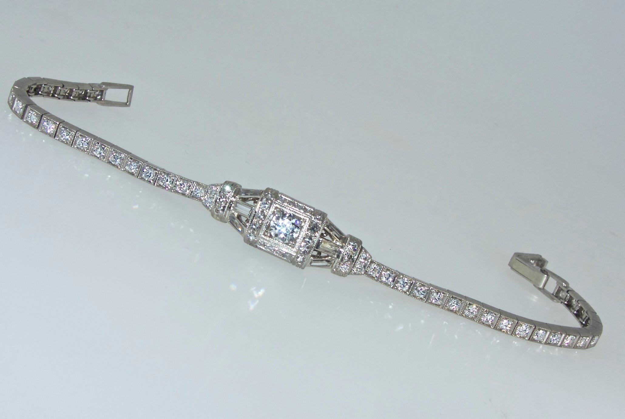 Tiffany & Co. Platinum and Diamond Art Deco Bracelet, circa 1935 1