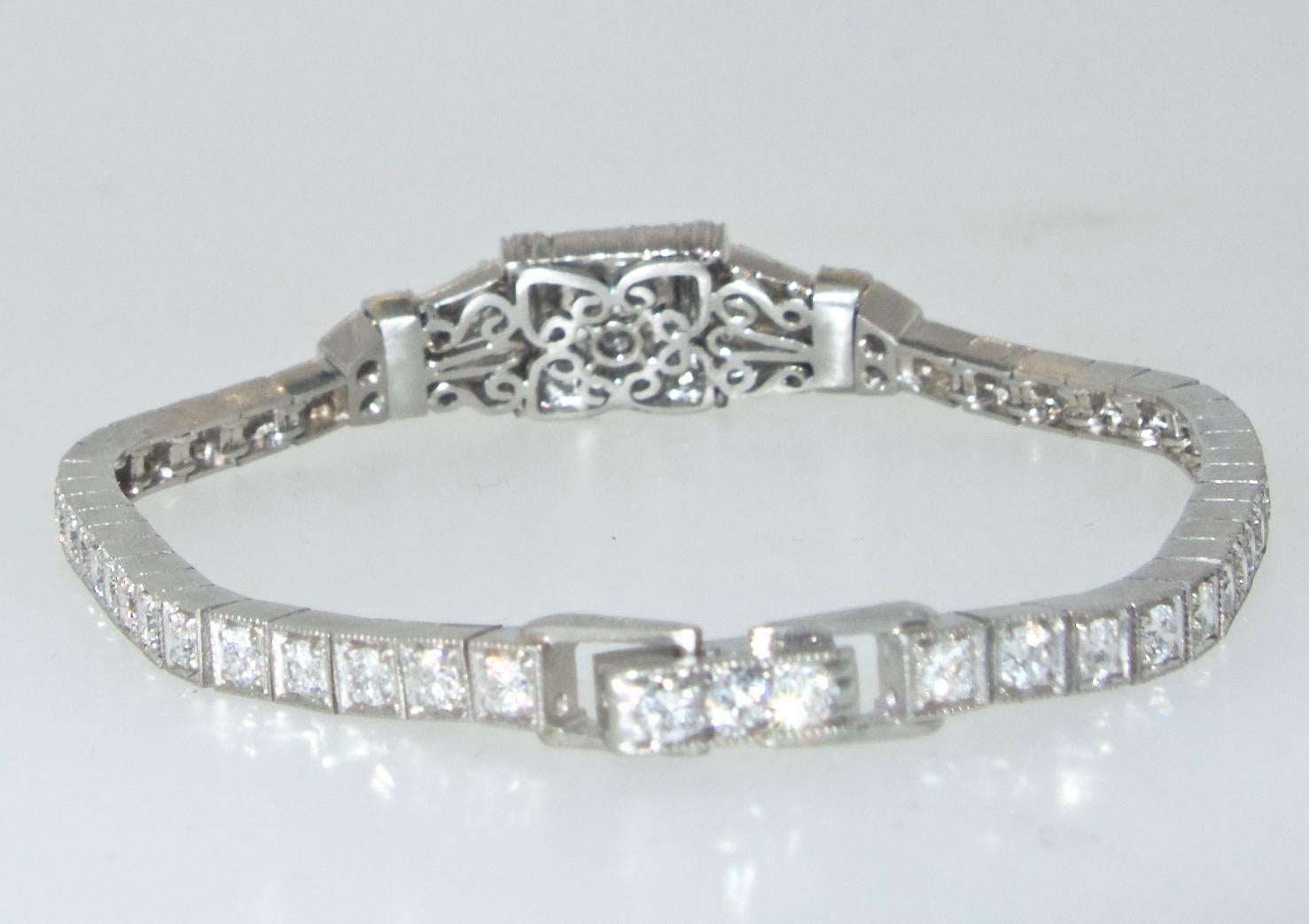 Tiffany & Co. Platinum and Diamond Art Deco Bracelet, circa 1935 4