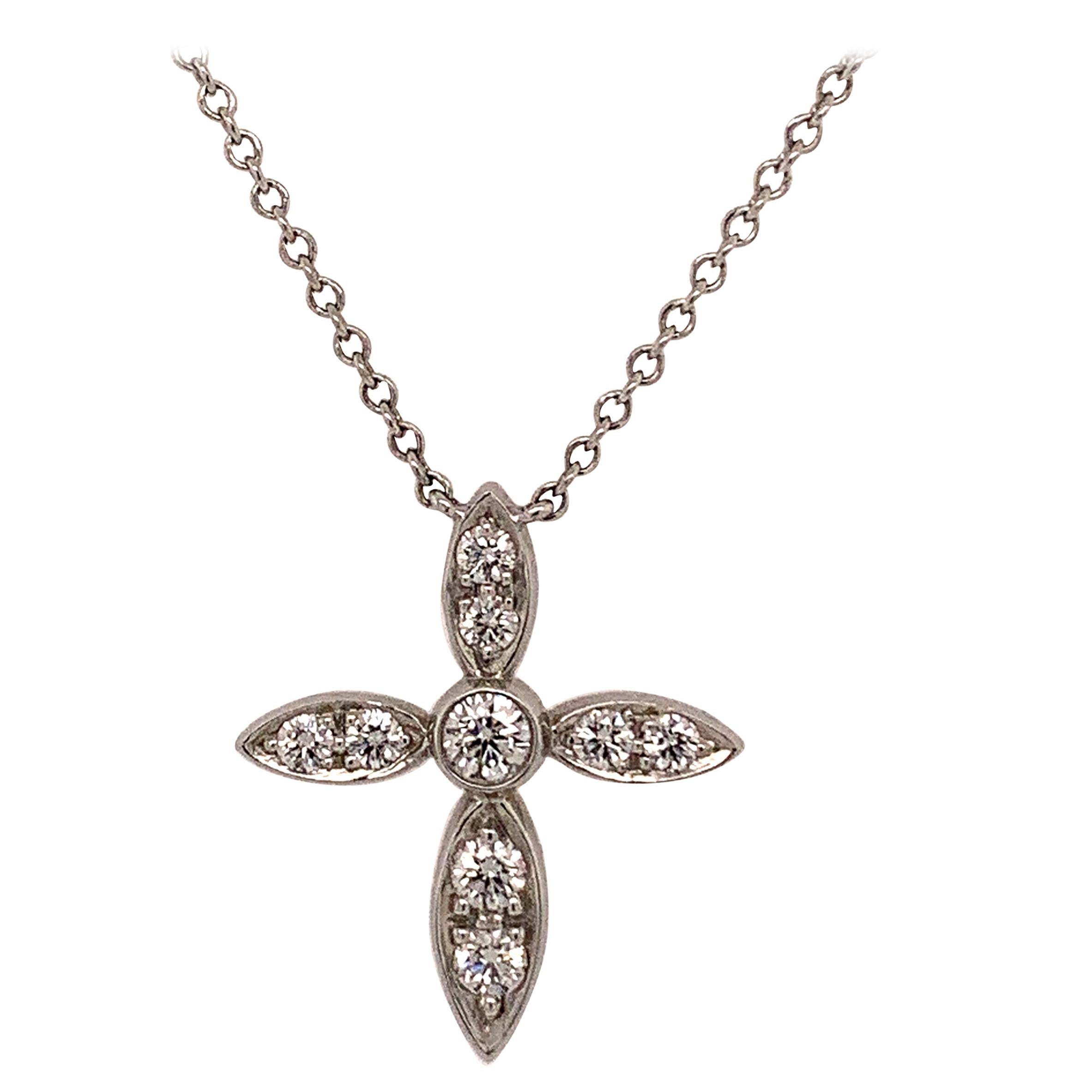 Tiffany & Co. Platinum and Diamond Cross