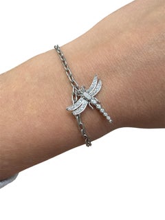 Tiffany & Co. Platinum and Diamond Dragonfly Charm Bracelet