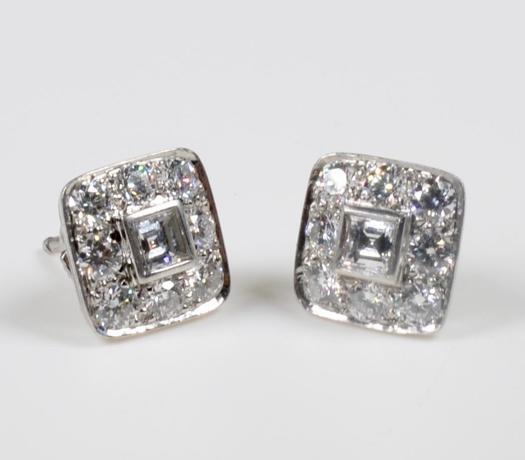 platinum diamond earring