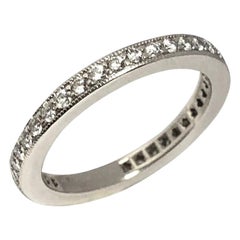 Tiffany 
Co. Platinum and Diamond Eternity Band Ring