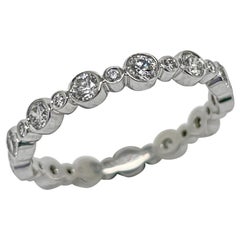Tiffany & Co., Platinum and Diamond Eternity 'Jazz' Band Stacking Ring