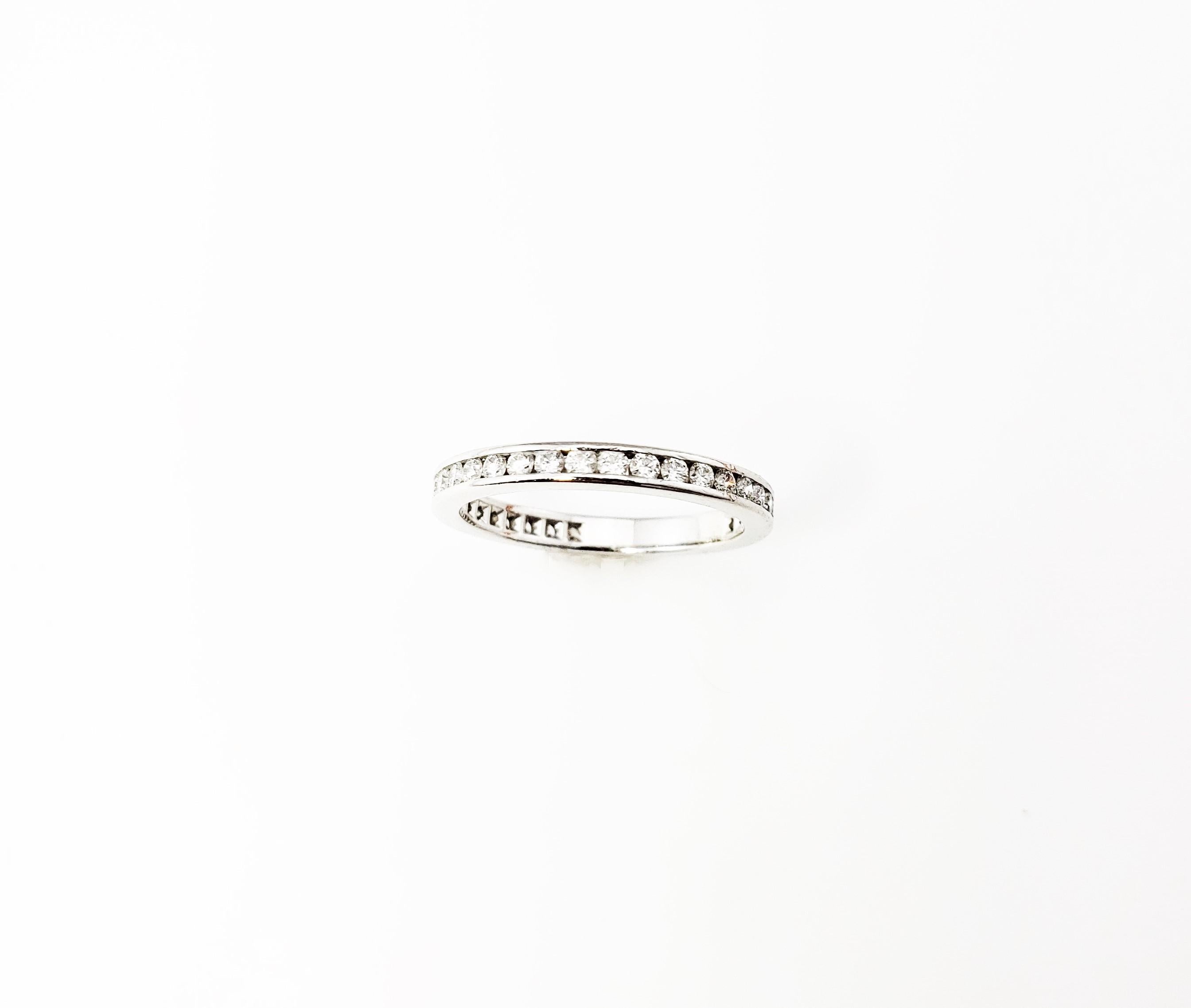 Tiffany & Co. Platinum and Diamond Eternity Wedding Band w/box 1