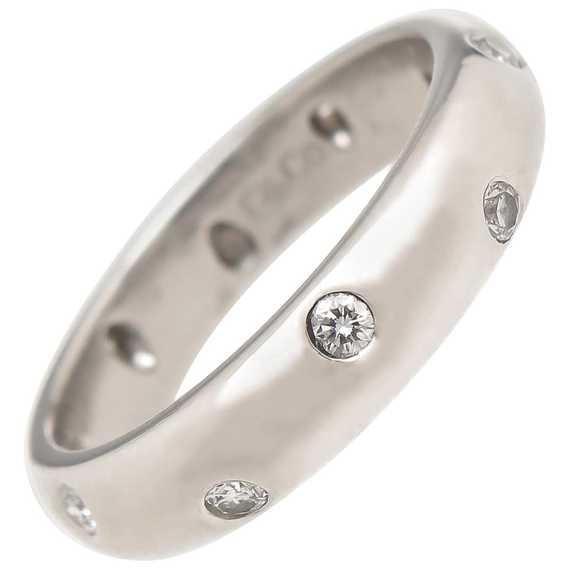 Tiffany & Co. Platinum and Diamond Etoile Band Ring