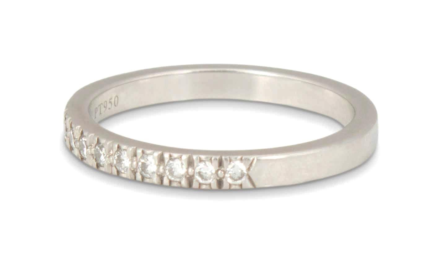 Tiffany & Co. Platinum and Diamond Half-Band In Excellent Condition In New York, NY