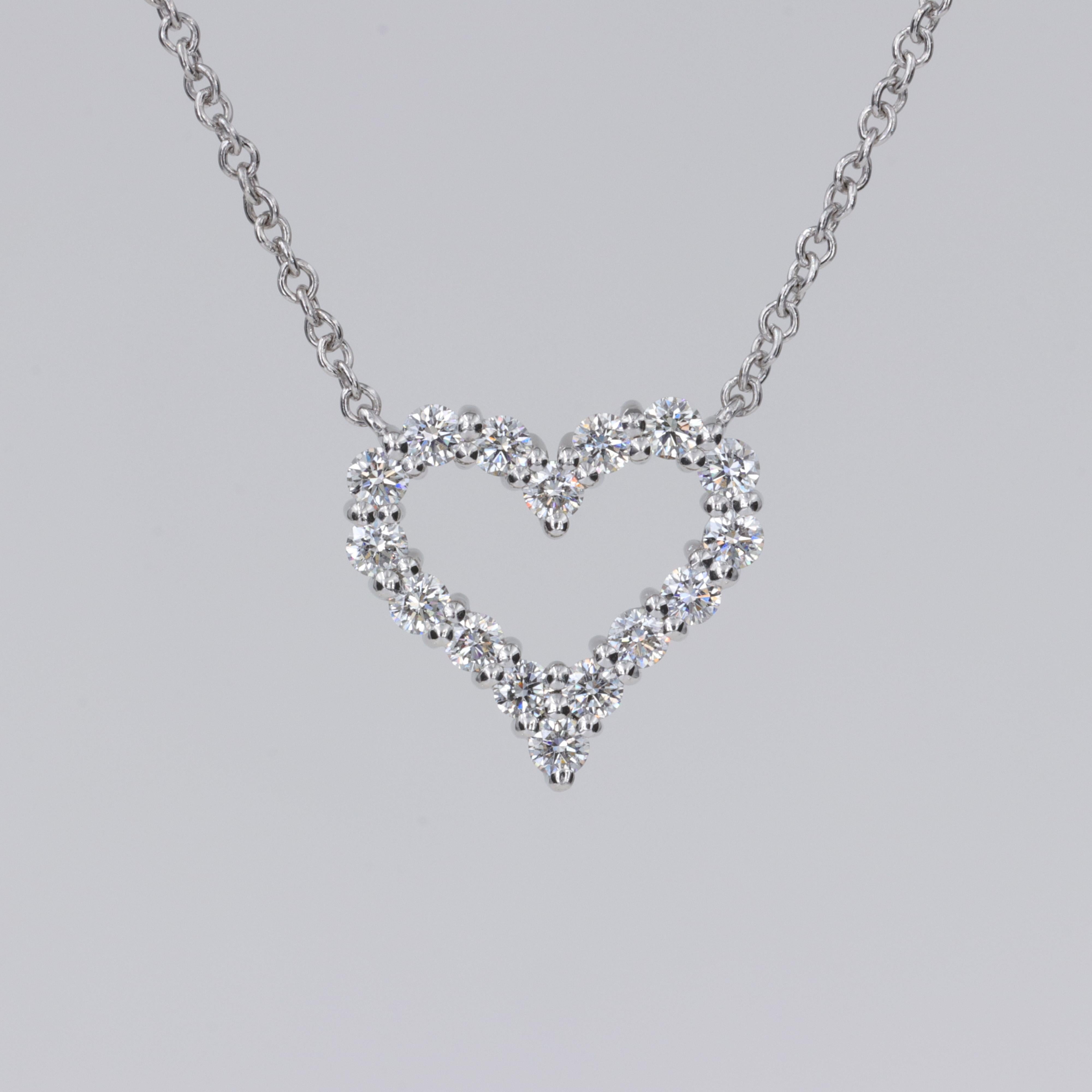tiffany heart diamond necklace
