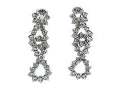 Tiffany & Co. Pendientes Colgantes de Platino y Diamantes