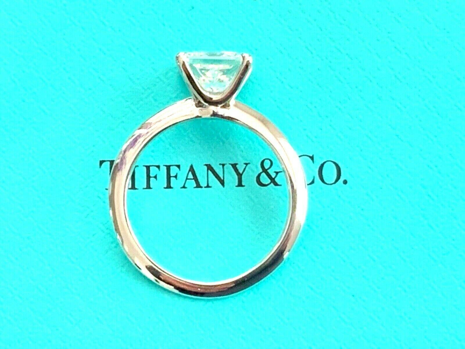 Tiffany & Co. Platinum and Diamond Princess Cut Ring 1.71 Carat H VS1 9