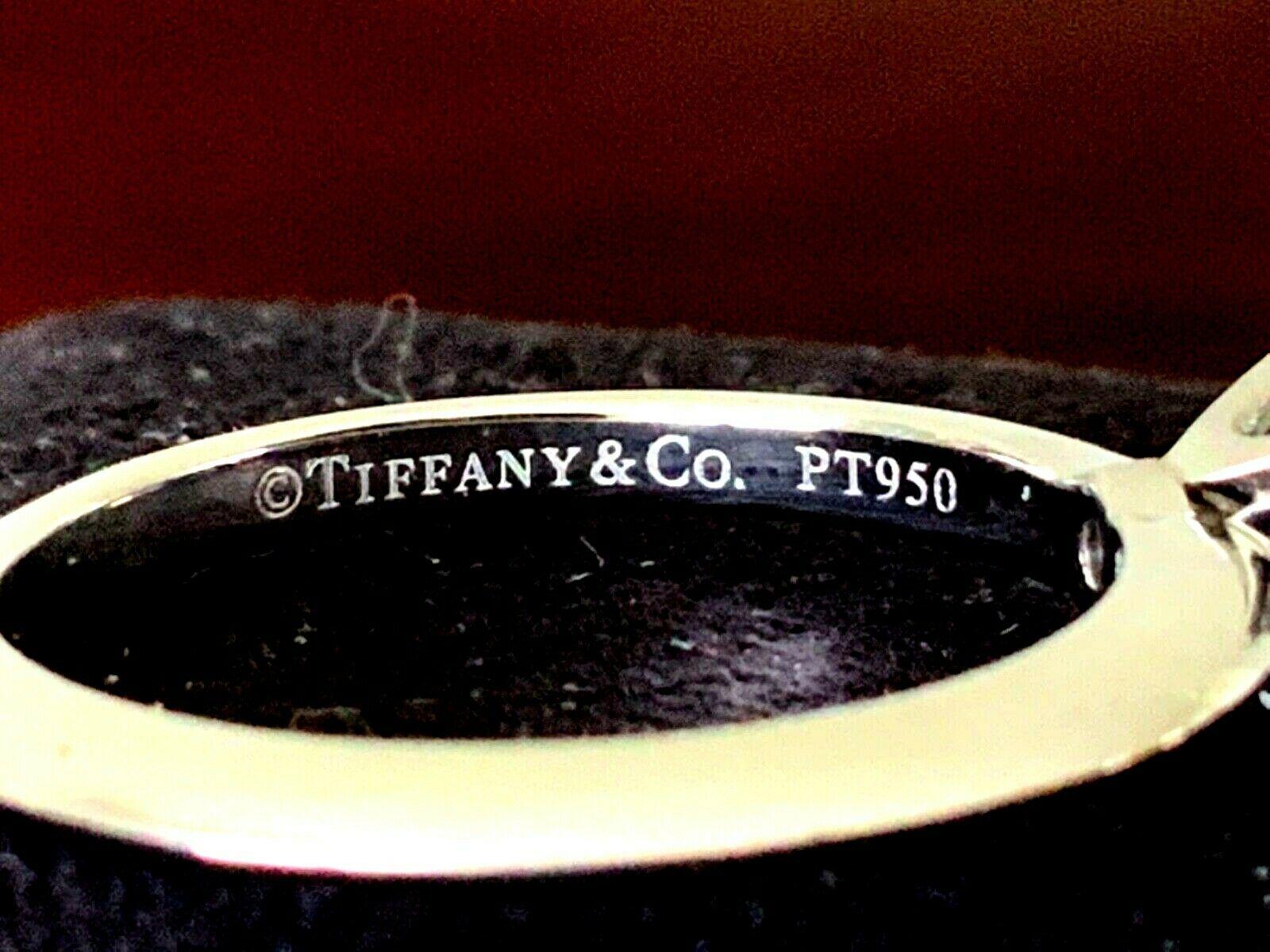 Tiffany & Co. Platinum and Diamond Princess Cut Ring .57 Carat E VS2 6