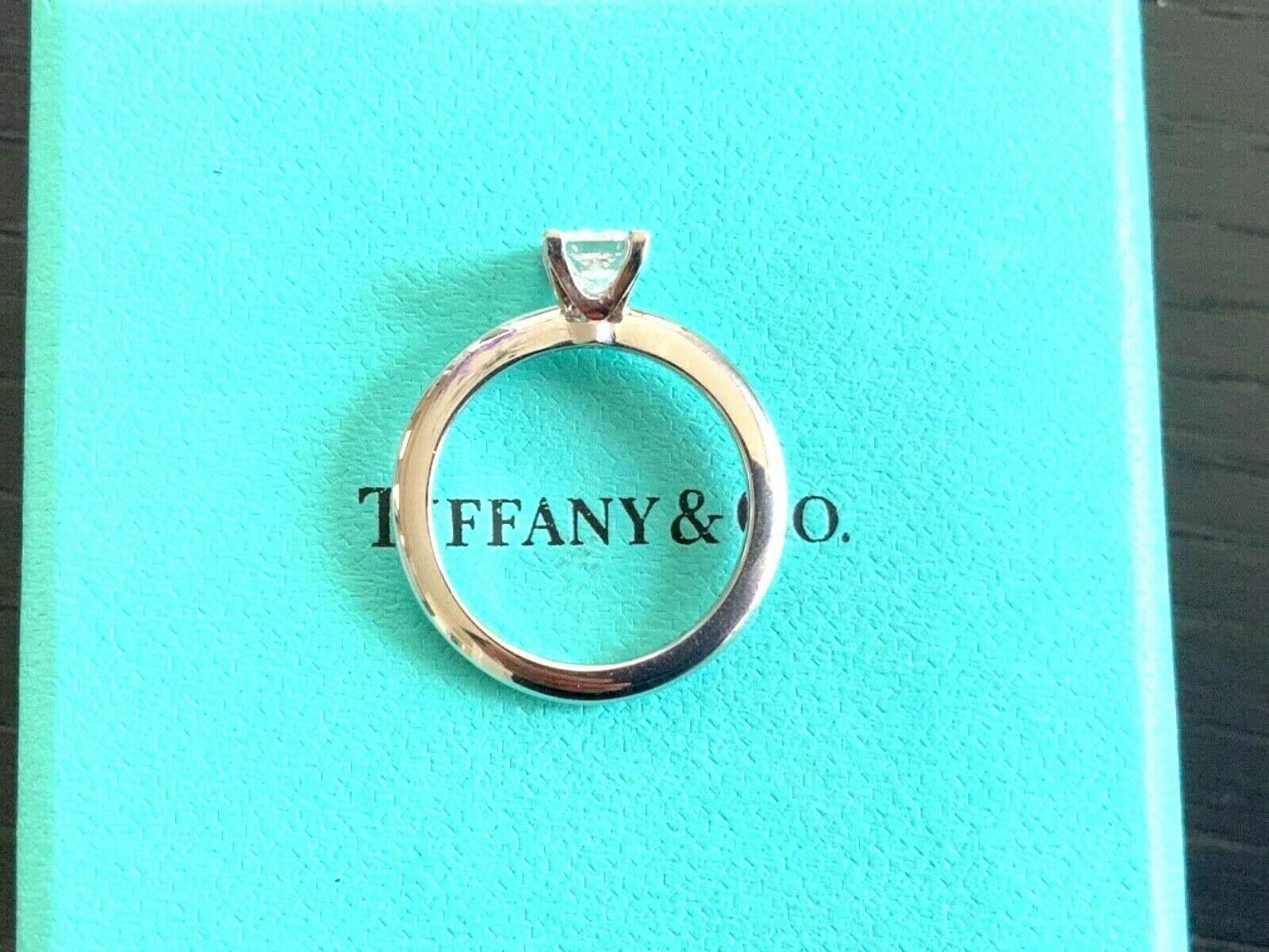 Tiffany & Co. Platinum and Diamond Princess Cut Ring .57 Carat E VS2 5