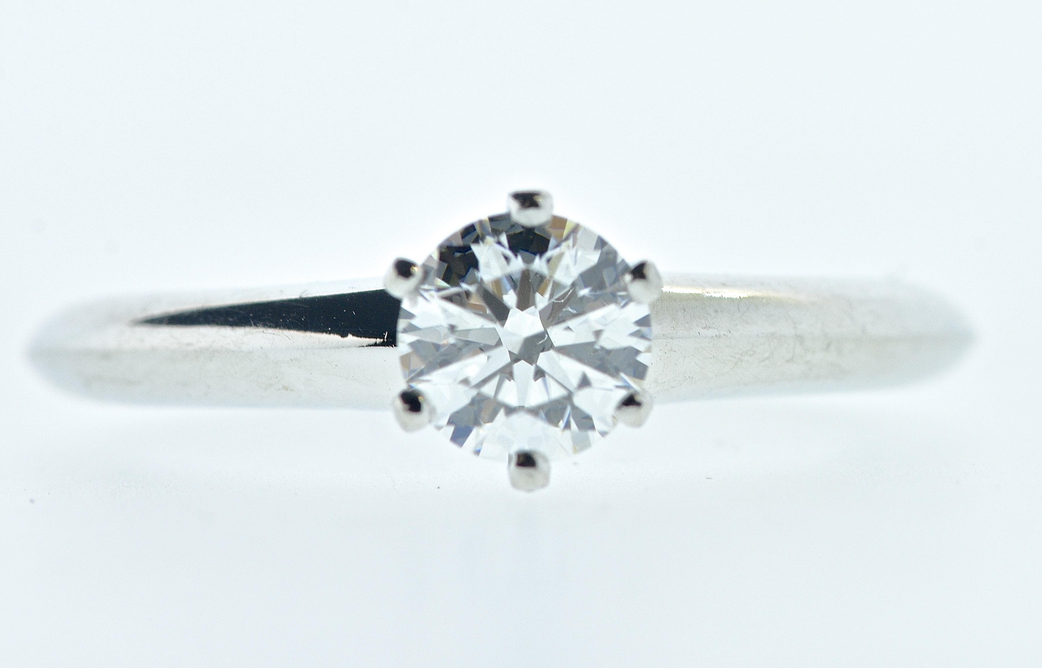 Contemporary Tiffany & Co. Platinum and Diamond Ring