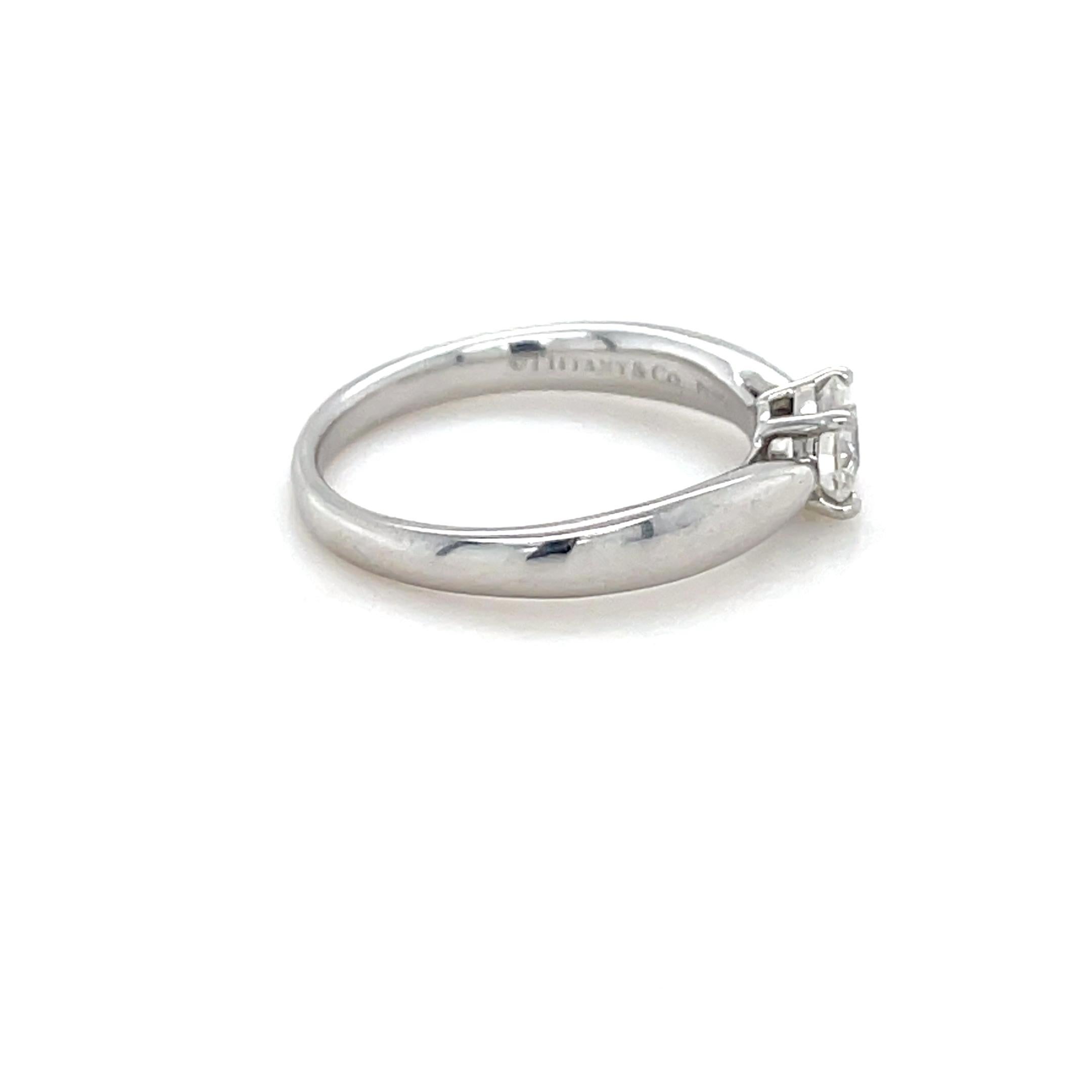 Tiffany & Co., Platinum and Diamond Ring In Excellent Condition In Chicago, IL